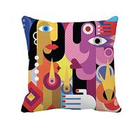 Taies d'oreiller 45X45cm, Picasso Homme Et Femme Dîner Romantique Peinture Abstraite Moderne Coloré Taie d'oreiller Magnifiques Couverture De Coussin pour Lit D'Extérieur Décoration