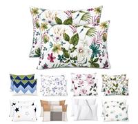 Taies d'oreiller 50x80 cm Lot de 2 Microfibre, Fleurs Tropicales | Lot de 2 taies assorties, 8 imprimés et 5 tailles pour renouveler le coin nuit sans changer toute la parure.