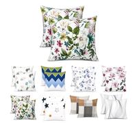 Taies d'oreiller 65x65 cm Lot de 2 Microfibre, Fleurs Tropicales | Lot de 2 taies assorties, 8 imprimés et 5 tailles pour renouveler le coin nuit sans changer toute la parure.