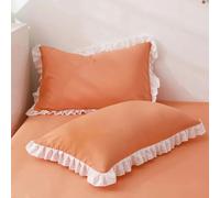 Taies d'oreiller à Volants Plusieurs Tailles Housse de Coussin Taie d'oreiller Confortable pour Adultes Enfants-Orange-1pièces 40x60 cm