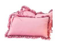 Taies d'oreiller à Volants Taie d'oreiller décorative en Coton lavé à Larges Volants Dentelle for Chambre de Fille, 48 x 74 cm(Color 8)