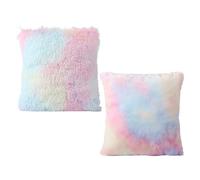 Taies D'Oreiller Dégradées 2 Pièces, Housses De Coussin En Peluche, Taies D'Oreiller De Chambre À Coucher, Taies D'Oreiller Carrées, Taies D'Oreiller Décoratives Pour La Maison