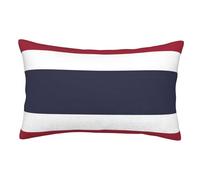 Taies d'oreiller douces en soie avec fermeture à enveloppe, motif drapeau de la Thaïlande, 76,2 x 50,8 cm (L x l), oreillers non inclus