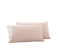 Taies d'oreiller, Lot de 2, Housses de Protection d'oreiller sans Oreiller, Douces, Respirantes, résistantes aux Taches, Anti-allergiques, Anti-Rides. (Beige,51x76cm)