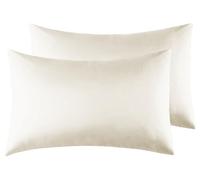 Taies d'oreiller Microfibre Beige 50 x 80 cm Lot de 2, Housse de Coussin avec la Fermeture à Enveloppe