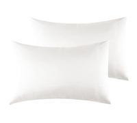 Taies d'oreiller Microfibre Beige 50 x 80 cm Lot de 2, Housse de Coussin avec la Fermeture à Enveloppe