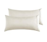 Taies d'oreiller Microfibre Beige 50x 90 cm Lot de 2, Housse de Coussin avec la Fermeture à Enveloppe