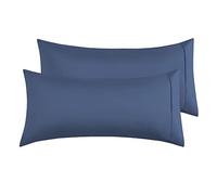 Taies d'oreiller Microfibre Bleu 50x 90 cm Lot de 2, Housse de Coussin avec la Fermeture à Enveloppe