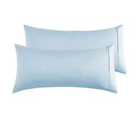Taies d'oreiller Microfibre Bleu Clair 50x 90 cm Lot de 2, Housse de Coussin avec la Fermeture à Enveloppe