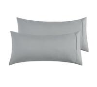 Taies d'oreiller Microfibre Gris Clair 50x 90 cm Lot de 2, Housse de Coussin avec la Fermeture à Enveloppe