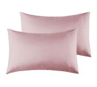 Taies d'oreiller Microfibre Rose foncé 50 x 80 cm Lot de 2, Housse de Coussin avec la Fermeture à Enveloppe