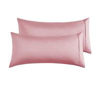 Taies d'oreiller Microfibre Rose foncé 50x 90 cm Lot de 2, Housse de Coussin avec la Fermeture à Enveloppe
