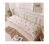 Taies d'oreiller pour Dormeur sur Le Côté 1pc Polyester and Hemp Double Long Pillowcases, Pillowcase Lover Sleeping Bedding(Color3)