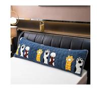 Taies d'oreiller pour Dormeur sur Le Côté Simple Solid Color Long Pillowcase Warm Single Side Flannel Pillow Cover Couple Sleeping Body Cases 120/150/180cm(Color 1,120x48cm (No Pillow))