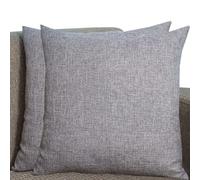 Taies D'oreillers 65 X 65 50x70, Lot De 2 Housse De Coussin Pour Canapé En Lin Zip Invisible,Housse Oreiller 45x45,60x60 Couverture Oreiller Doux/Respirant, Lavable(Medium Gray,45x85 cm Set Of 2)