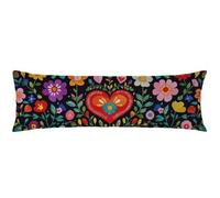 Taies D'oreillers Bordeaux Taie de Traversin Fleurs Taie Oreiller Rectangulaire 40x120cm, Velours Housses de Ccoussin de Positionnement Latéral Doux et Confortable Améliorer Sommeil Qualité C0C443
