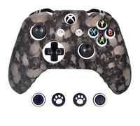 Taifond Coque de protection en silicone pour manette Microsoft Xbox One S & One X avec deux embouts de pouce Tête de mort 1.0