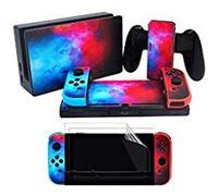 Taifond le Galaxy NE décalcomanies Ensemble de stickers Faceplate Skin + 2 pcs protection écran pour Nintendo Console de commutateur et Joy-con contrôleur et station d'accueil kit de protection