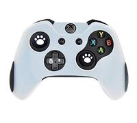 Taifond Plus épais en Silicone contrôleur Housse de Protection Skins pour Microsoft Xbox One contrôleur avec Quatre Pouce caches Prise en Main Blanc