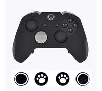 Taifond Plus épais en Silicone contrôleur Housse de Protection Skins pour Microsoft Xbox One contrôleur avec Quatre Pouce caches Prise en Main Noir