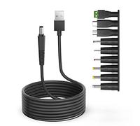 TAIFU 5V 9V 12V 17V 1A 2A 3A DC Connecteur Adaptateur de Cable to 5.5*2.1mm avec 7 Embouts 2.5*0.7/ 3.5*1.35/4.0*1.7/4.8*1.7/5,5 *1.7/ 5.5*2.5 / Micro USB Pour Tablet,JBL Pulse,Samsung Cellphone