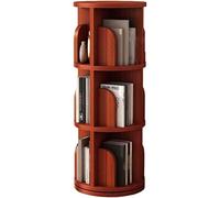 Taifuan Bibliothèque rotative à 360°,Petite bibliothèque d'angle pour Petits espaces 2-5 étages,Étagère à Livres indépendante,Étagère étroite pour Petit Espace(Teak,39x39x99cm)