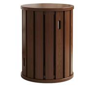 Taifuan Lot de 4 tabourets empilables en Bois Massif - Design Minimaliste Peu encombrant, pour Salon, Chambre, Balcon et Cuisine,(Walnut)