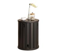 Taifuan Lot de 4 tabourets empilables en Bois Massif - Design Minimaliste Peu encombrant, pour Salon, Chambre, Balcon et Cuisine,(Black)