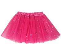 Taigood Robe de Fille Princesses Etoiles Sequins Party Dance Ballet Tutu Jupes Rose Rouge Taille Unique