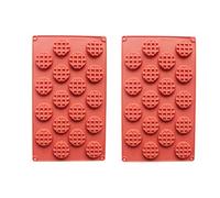 Taihely Lot de 2 moules à gaufres en silicone antiadhésif pour cookies, chocolats, ustensiles de cuisine (B)