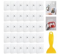 TAIHOBO Accroche Tableau Sans Percer, 30 Fixation Murale sans Percer Auto-adhésif, Accroche Cadre sans Percer Transparent, Attache Cadre sans Percer, pour Cadres Photo Horloges Affiches