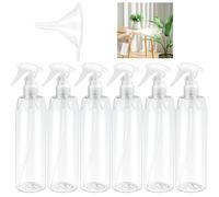 TAIHOBO Lot de 6 Vaporisateur Cheveux, 200ml Pulverisateur a Main Plastique avec Entonnoir, Rechargeable Bouteille Flacon Spray Vide Transparente, Vaporisateur Vide pour Nettoyage Jardinage Coiffeur