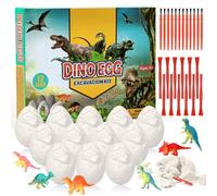 TAIHOBO Oeuf Dinosaure a Eclore dans l'eau Kit D'Excavation Oeuf Dinosaure Jouet pour Enfant 6+ Ans, avec 12 Figurine Dinosaure à l'intérieur, Cadeau de Anniversaire Noël Pâques pour Garçons Filles