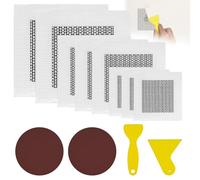 TAIHOBO Patch de Réparation de Mur en Aluminium, 8 Pièces 2/4/6 Pouces Maille de Fibre sur Plaque Galvanisée, Patchs de Réparation Murale Auto-Adhésifs, pour la Réparation des Murs Endommagés