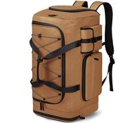 TAIHOYIN Sac de Voyage Homme 70L Grand Sac a Dos Week-End/Sport avec Compartiment à Chaussures pour Sport, Fitness, Voyages, Camping Duffel Bag, Marron