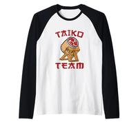 Taiko Tambour Rouge avec Symbole de la mitsoude Manche Raglan