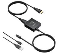 TAIKURA eARC Extracteur audio-Convertisseur HDMI eARC/ARC vers optique-Plug and Play, Prend en charge 24 bits/192 kHz, Dolby 5.1 et DTS 5.1-large compatibilité avec les téléviseurs HD, barres