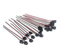 Taikuwu 10Pairs JST SM 3PIN Plug Mâle à Femelle EL Câble Câble Connecteur Adaptateur for WS2812B WS2811 WS2812 SK6812 LED Strip 15cm (Intérieur)