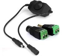 Taikuwu 12V/24V 6A LED Variateur Controleur Ajuster luminosite pour simple Couleur Clair, Noir