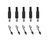 Taikuwu 5 Pcs 5,5 mm x 2.1 mm, Connecteurs Jack de Prise D'alimentation mâle CC de - 5 Connecteurs Jack Filetés de Prise D'alimentation Femelle CC