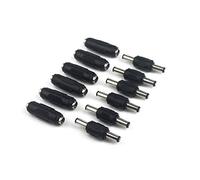 Taikuwu 6 Pcs 5,5 x 2,1 mm DC Alimentation Coupleur Mâle vers Mâle Fiches de Genre Changeur Adaptateur + 6pcs DC Adaptateur Jack Femelle à Femelle 2.1x5.5mm Connecteur pour Caméra Surveillance
