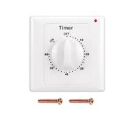 Taikuwu AC 220 V Interrupteur Minuterie Pompe Haute Performance Commande Électronique Compte à Rebours Mécanique à Minuterie Socket Time Switch 86 Panneau (60min)