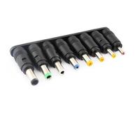 Taikuwu Adaptateur Secteur Universel 8 en 1, Fiche DC 5.5x2.1mm, Connecteur DC pour Ordinateur Portable, Routeur, TV LED, Enceinte, Caméra de Surveillance, Voyage (Noir)