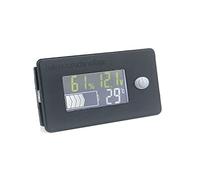 Taikuwu Compteur de Tension de Capacite de Batterie Avec Alarme et Capteur de Température 0~179 ℉ Moniteur de Temperature 0-100V Compteur de Jauge de Batterie au Lithium et Plomb