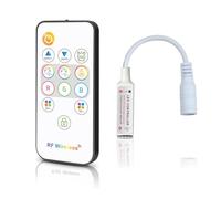 Taikuwu Contrôleur RF LED RGB avec Télécommande Sans Fil - 13 Touches, Gradateur DC 5V-24V 6A, Design Ultra-Fin, Compatible avec Bandes LED 5050/3528/5630 (Connecteur 4 Broches)