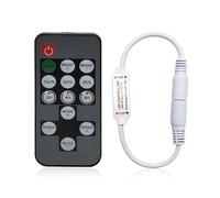 Taikuwu Variateur LED RF sans Fil 14 Boutons Télécommande Multifonction avec Timer, Compatible Bandes LED COB/5050 DC5V-24V, Contrôle Multidirectionnel Sans Visée