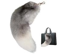 Tail à fourrure, fausse queue thérienne, porte-clés Fox Tail de 15-15,8 pouces, mode à fourrure moelleuse de mode, magnifique jouet de cosplay de queue en fausse fourrure pour sac à main Style 1, fau