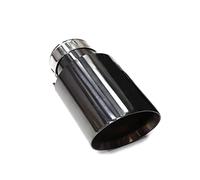 Tail Pipe 1 Pcs Single Car Muffler Tip Black Stainless Steel Exhaust Tips Pipe Universal 57mm 60mm 63mm Nozzle(ID57MM OD114MM)