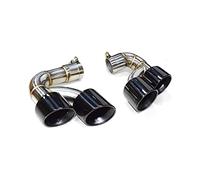 Tail Pipe for BMW X5M G05 X6 G06 X7 G07 2019 2020 304 Stainless Steel Carbon Exhaust Tip Muffler Tip Pipe Tailpipe 1 Pair(Black a)