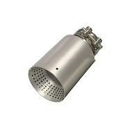 Tail Pipe for Golf GTI Nozzle Car Muffler Tip Exhaust Tip System Pipe Matte 304 Stainless Steel Universal 89/101/114mm 1 Pcs(Inlet60-89MM)